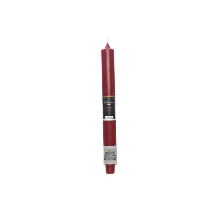 CANDELA CONICA RUSTICA ROSSA H